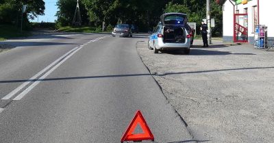 Wypadek drogowy w Grabowskiej Hucie - jedna osoba ranna
